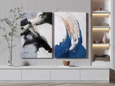 现代装饰画3D模型下载